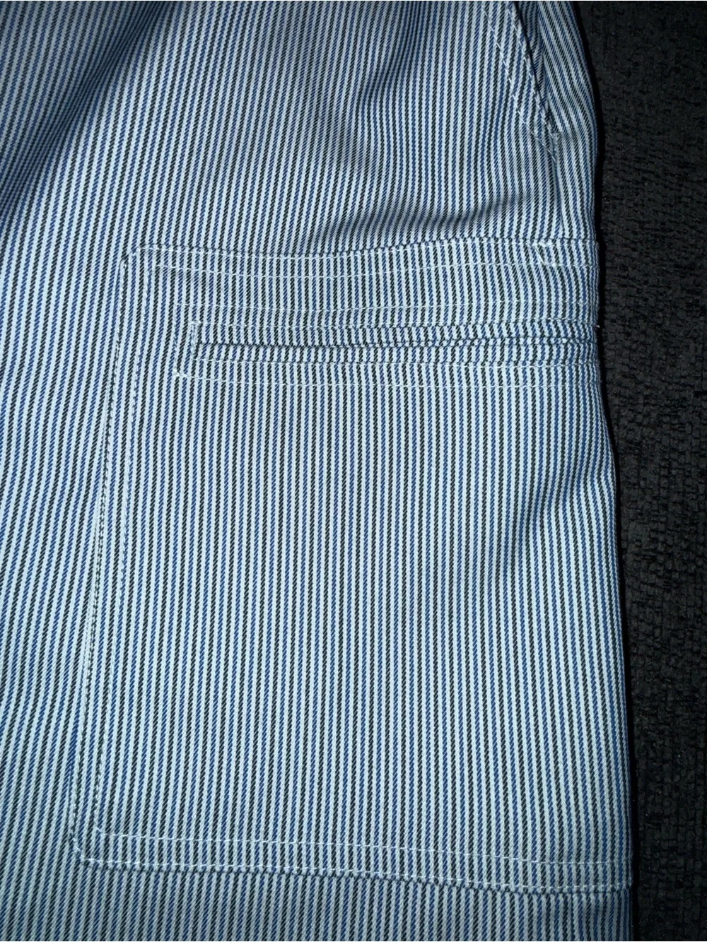 Tahari Blue White Pinstripe Utility Pocket Skort Skirt Size 6 Preppy Coastal - Picture 5 of 8